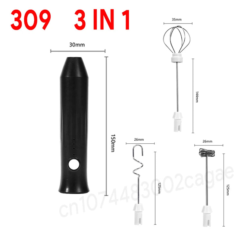 Wireless Electric Milk Frother Handheld Blender