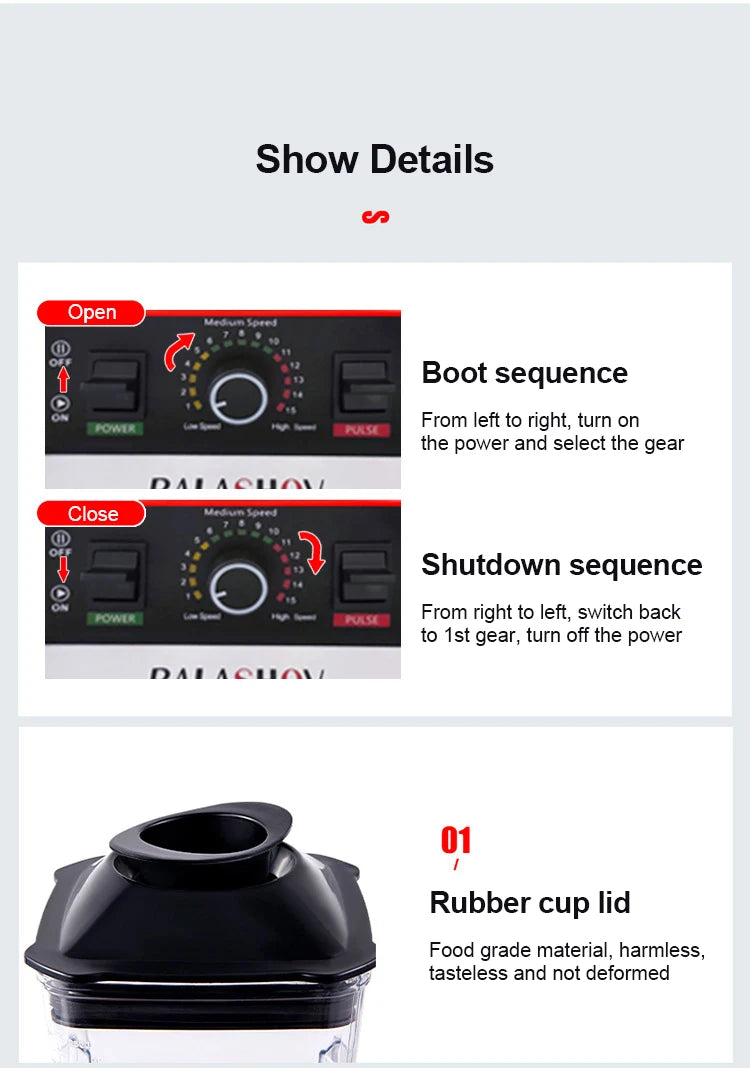 2000W Heavy-Duty Commercial Blender