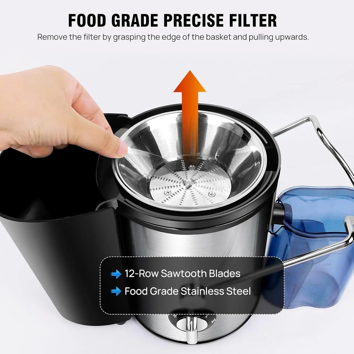 3-Speed Compact Fruit Vegetable Juicer