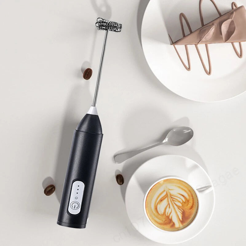 Wireless Electric Milk Frother Handheld Blender