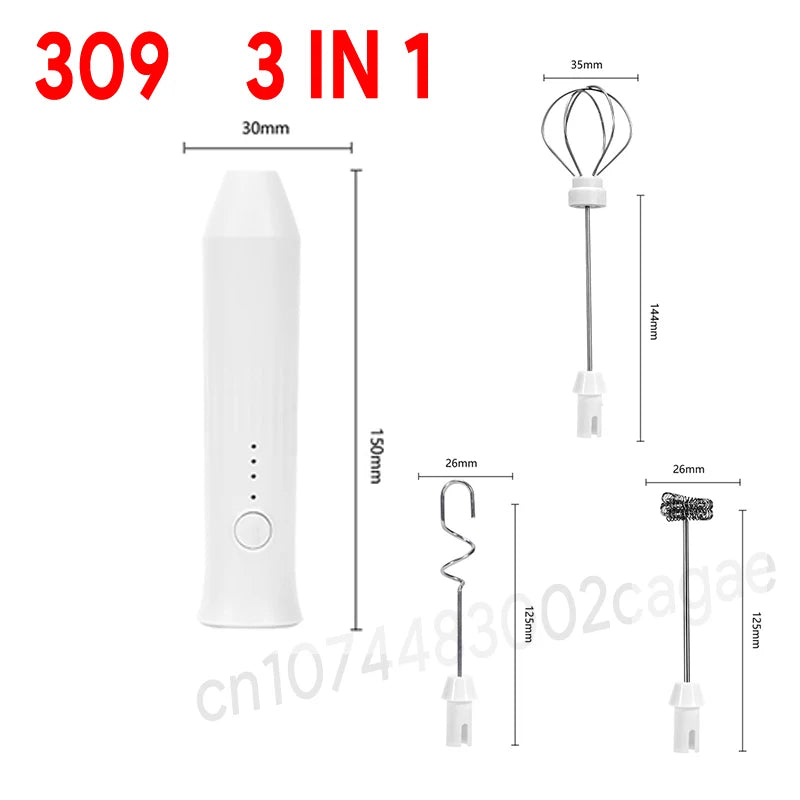 Wireless Electric Milk Frother Handheld Blender