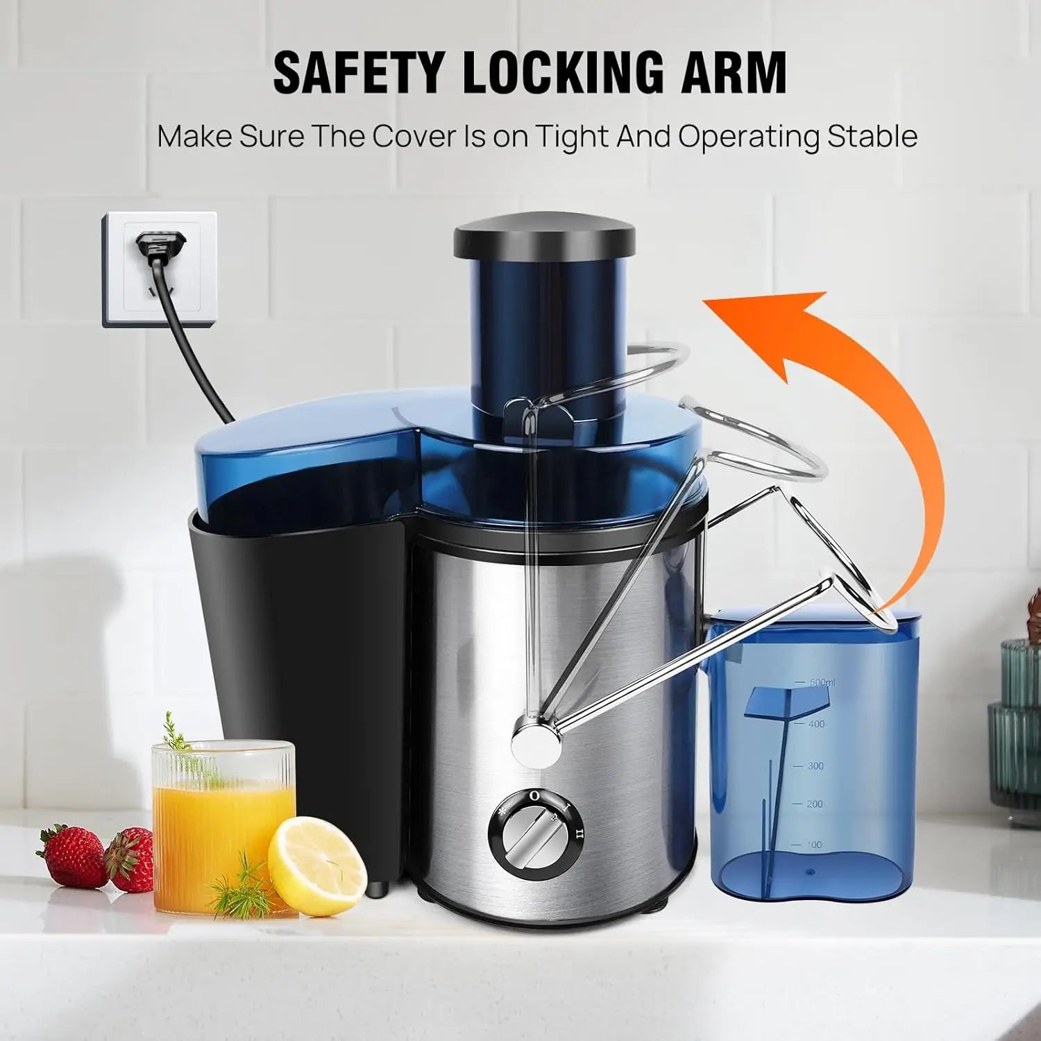 3-Speed Compact Fruit Vegetable Juicer