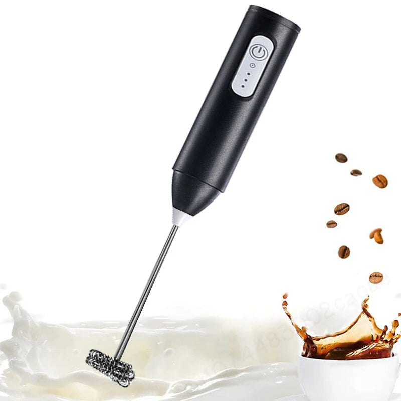 Wireless Electric Milk Frother Handheld Blender