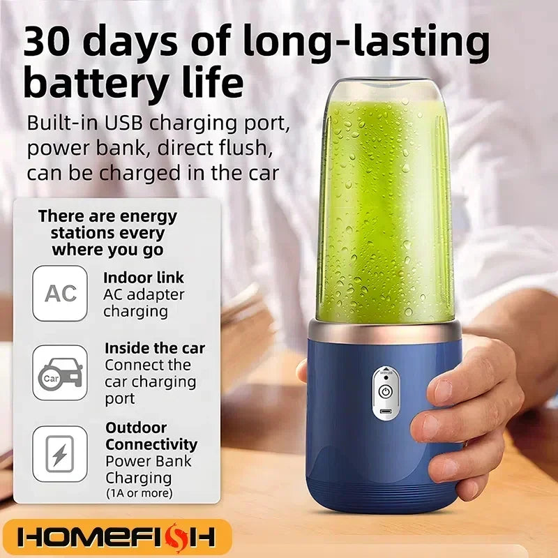 HOMEFISH Portable Rechargeable Juice Cup